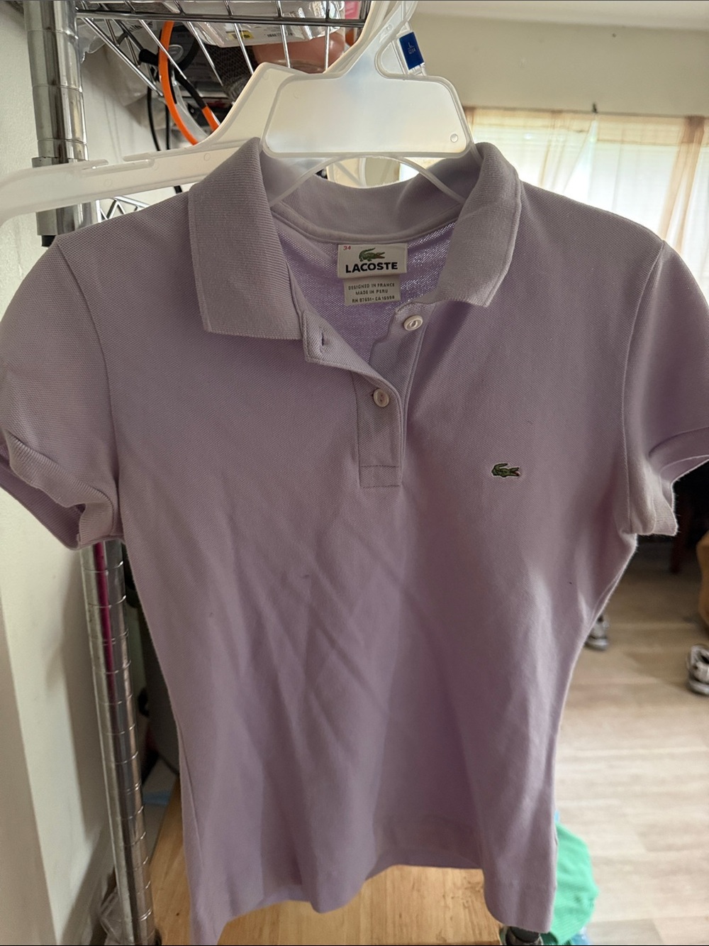 Lacoste Lilac Short-Sleeve Polo